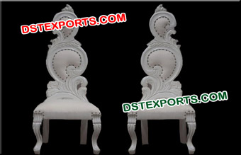 Wedding Bride Groom Silver Chairs For Decoration