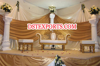 Designer Wedding Golden Stage Reception Sofa Sets