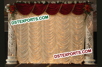Embroidered  Wedding Stage Backdrops