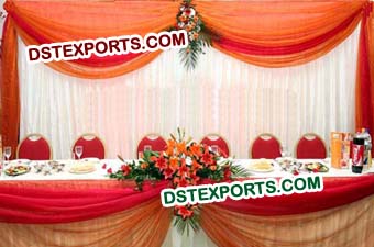 Latest Wedding Orange Table Backdrop