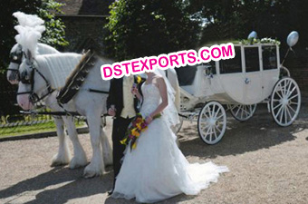 Indian Wedding White Victoria Carriages