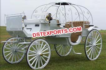 Antique Pumpkin Victoria Horse Carriage