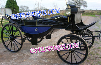 Blue Landua Horse Carriages