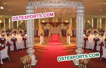 Indian Wedding Aisle Crystal Decorations