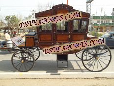 NEW COVERED HORSE DRAWN CARRIAGE