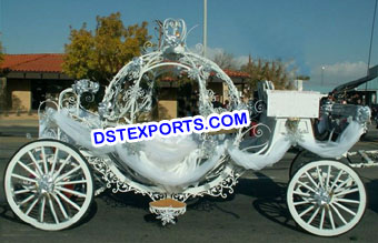 New Design White Cinderella Carriage