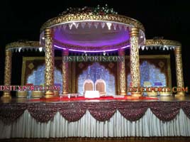 INDIAN WEDDING GOLD CARVED MANDAP SET