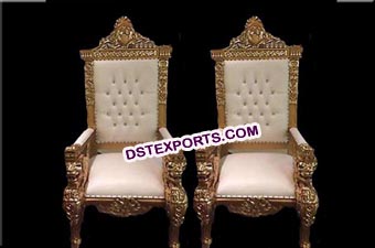 Indian Wedding Maharaja King & Queen Chair Sets
