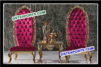 Latest Asian Wedding Bride Groom Chairs Sets