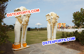Fiber Elephants Statues for Wedding