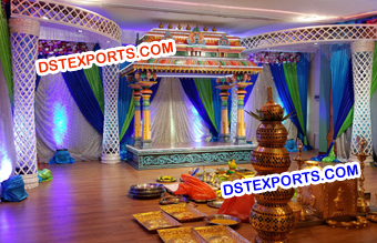 South Indian Wedding Fiber Stage Set