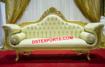 Golden Royal Wedding Stage Couch