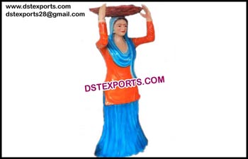 Punjabi Fiber Lady Statue