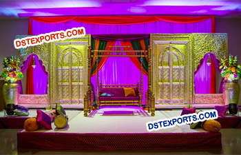 Traditional Design Indian Wedding Stage Backdrop