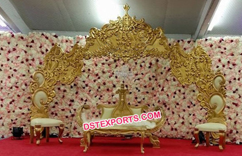 Royal Crown Wedding Stage Decoration