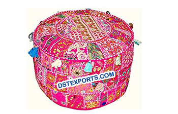 Colorful Decorated Pouf