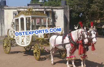 Traditional Covered Horse Buggy Carriage