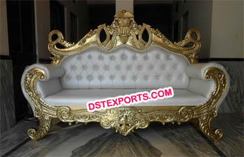 Elegant Metal Carved Wedding Sofa