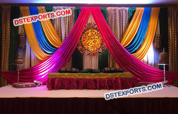 Asian Colorful  Wedding Backdrop Curtains
