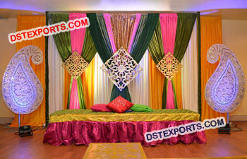 Muslim Colorful  Wedding Stage Decoration