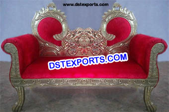 Red Classic Woden Sofa set