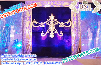 Wedding Crystal Decorated Fiber Backdrop Panels