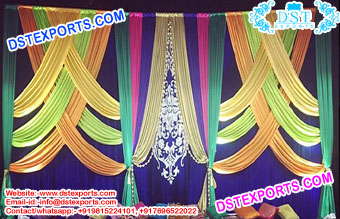 Exclusive Colorful Mehndi Stage Curtains