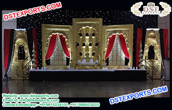 Buy Golden Jhronka Style Backdrop Decoration