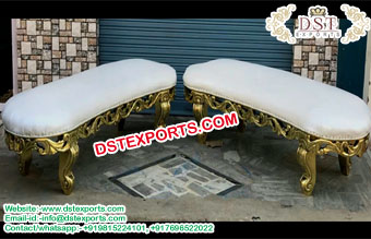 Indian Wedding White Backless Settee