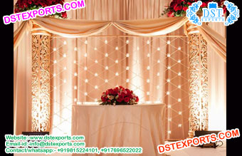Wedding Candle Fitted Fiber Backdrop Walls