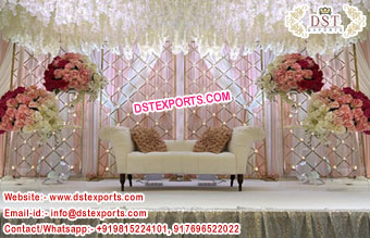 Dazzling Wedding Stage Candle Back-Walls