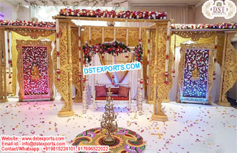 Exquisite Look Wedding Dhanush Wooden Mandap