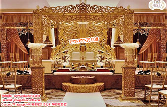Royal Golden Carved Wedding Mandap Malaysia