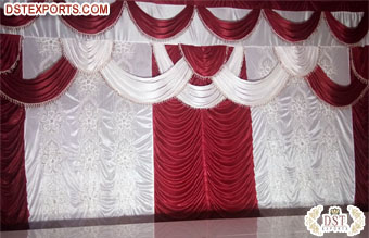 Luxury Wedding Event Backdrop With Swag
