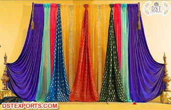 Wedding Parties Colorful Backdrop Draping