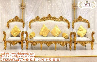 Luxury Wedding Loveseat & Chairs For Bridegroom
