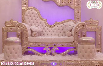 Arabic White Leather Furniture Set For Wedding