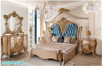 Modern Wooden Carved Princess Bedroom Furniture