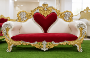 Wedding King Queen Sofa In Heart Shape
